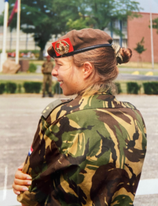 Commercial Manager Melanie Stemerdink in the army